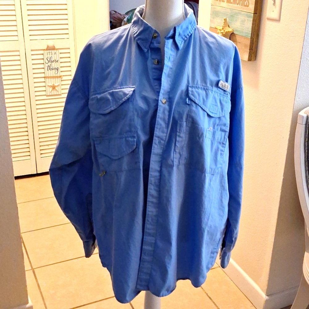 Columbia LG blue long sleeve shirt